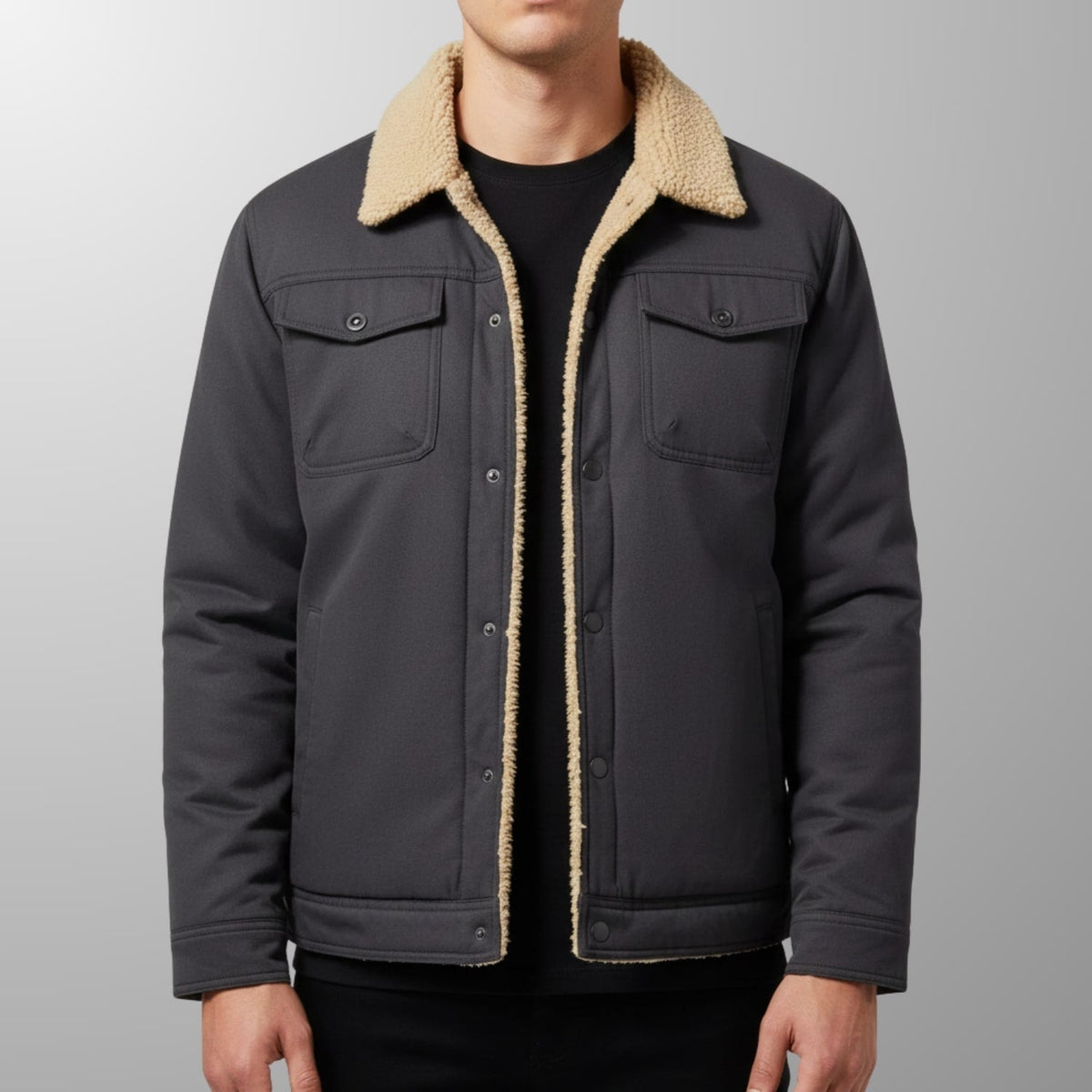 Calder Men's Soft Fleece Bomber Jacket – Classic Design with Zip Closure
