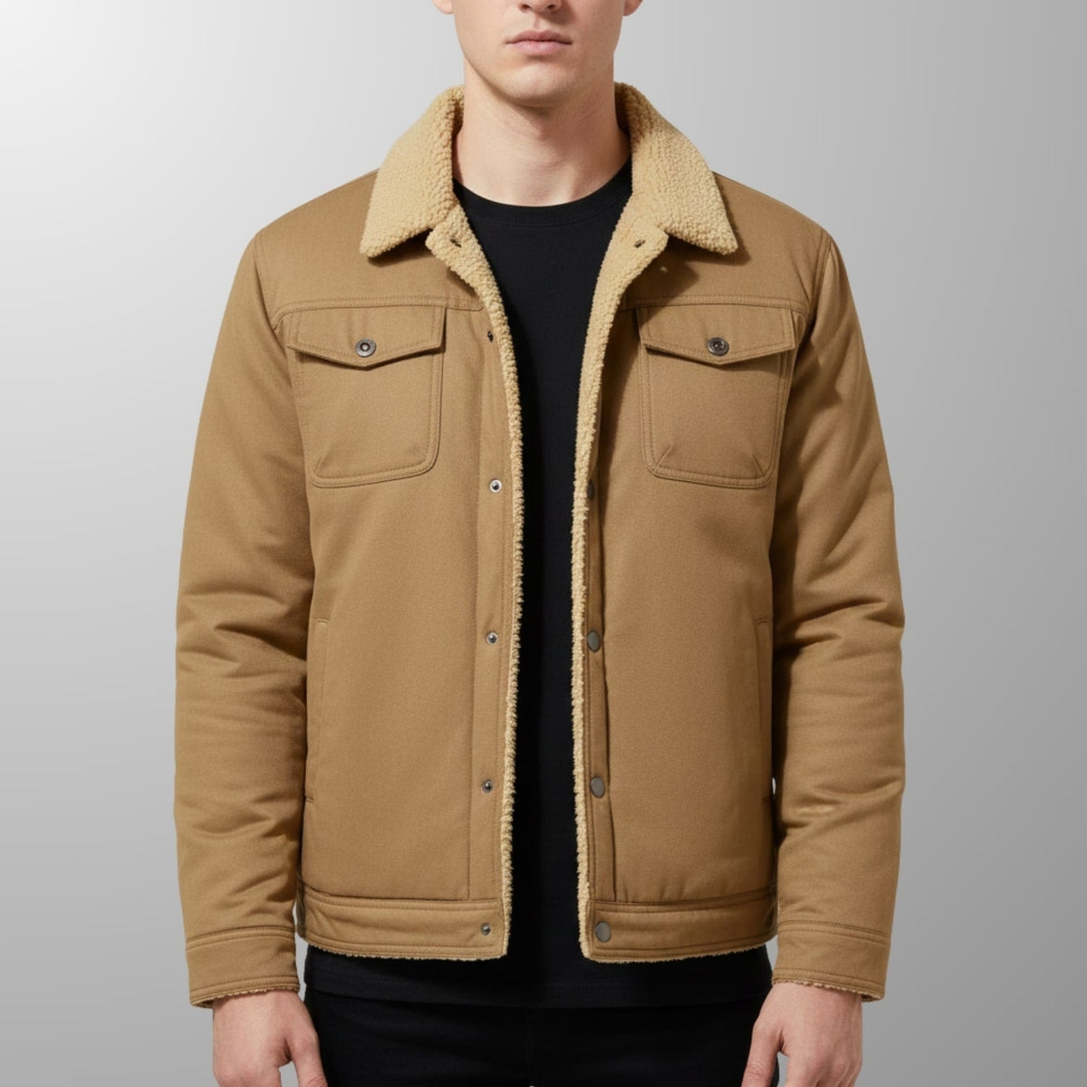 Calder Men's Soft Fleece Bomber Jacket – Classic Design with Zip Closure