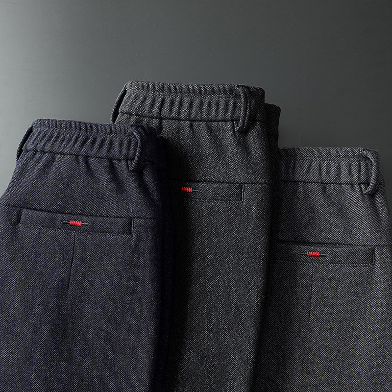 Adrian Men's Slim Fit Trousers – Stretch Cotton Blend, Wrinkle-Resistant