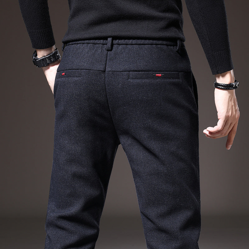 Adrian Men's Slim Fit Trousers – Stretch Cotton Blend, Wrinkle-Resistant