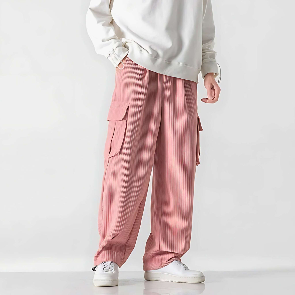 Eliot Wide-Wale Corduroy Cargo Pants – Straight-Leg Cotton with Adjustable Drawcord Waist