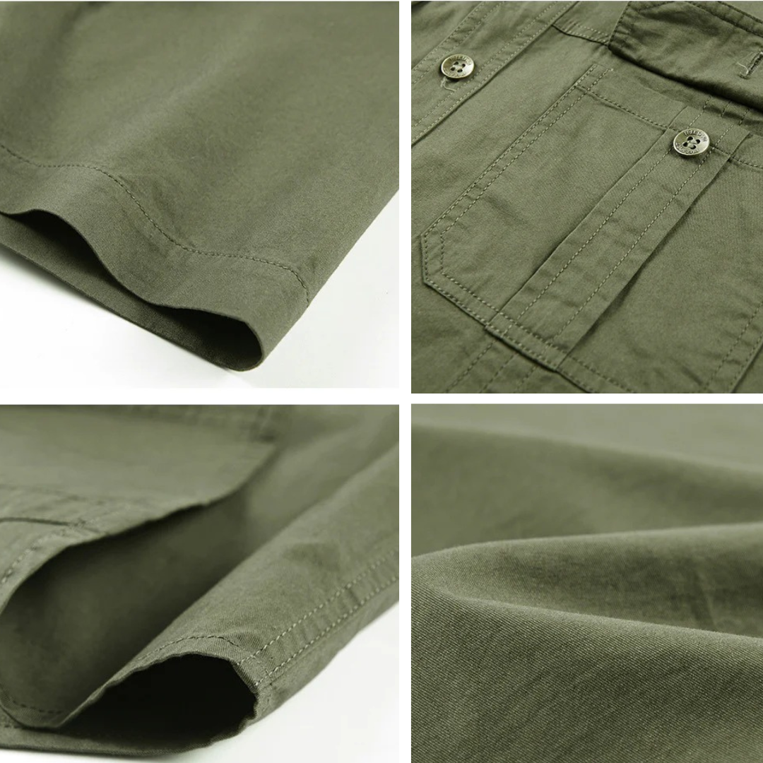 Callum Textured Cotton Button-Up Shirt – Perfect for Layering and Warm Weather