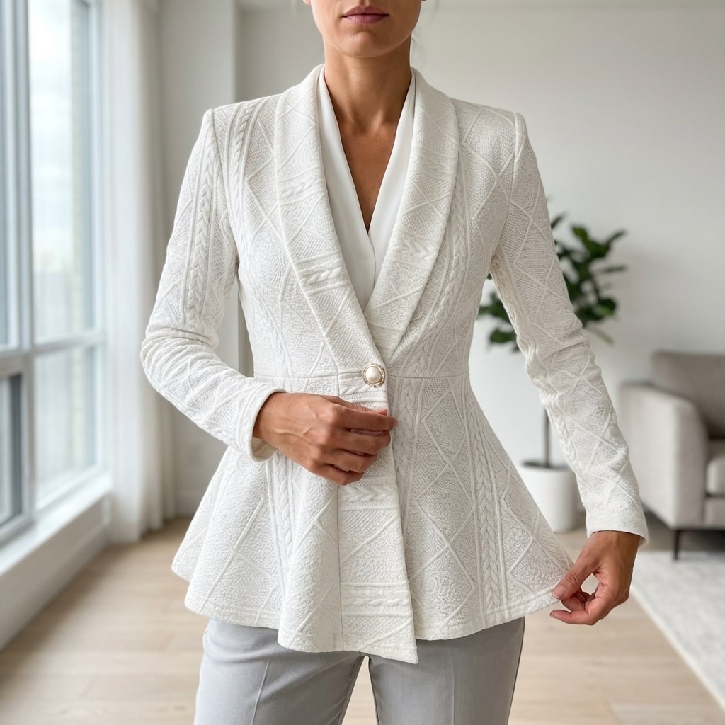 Ananya Women's Jacket – Tailored Peplum Design