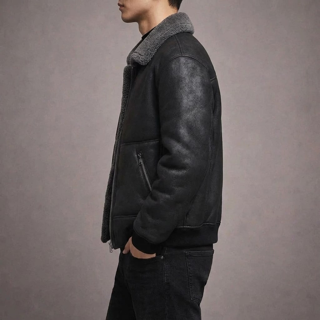 Caesar Men's Zip-Up Fleece Jacket