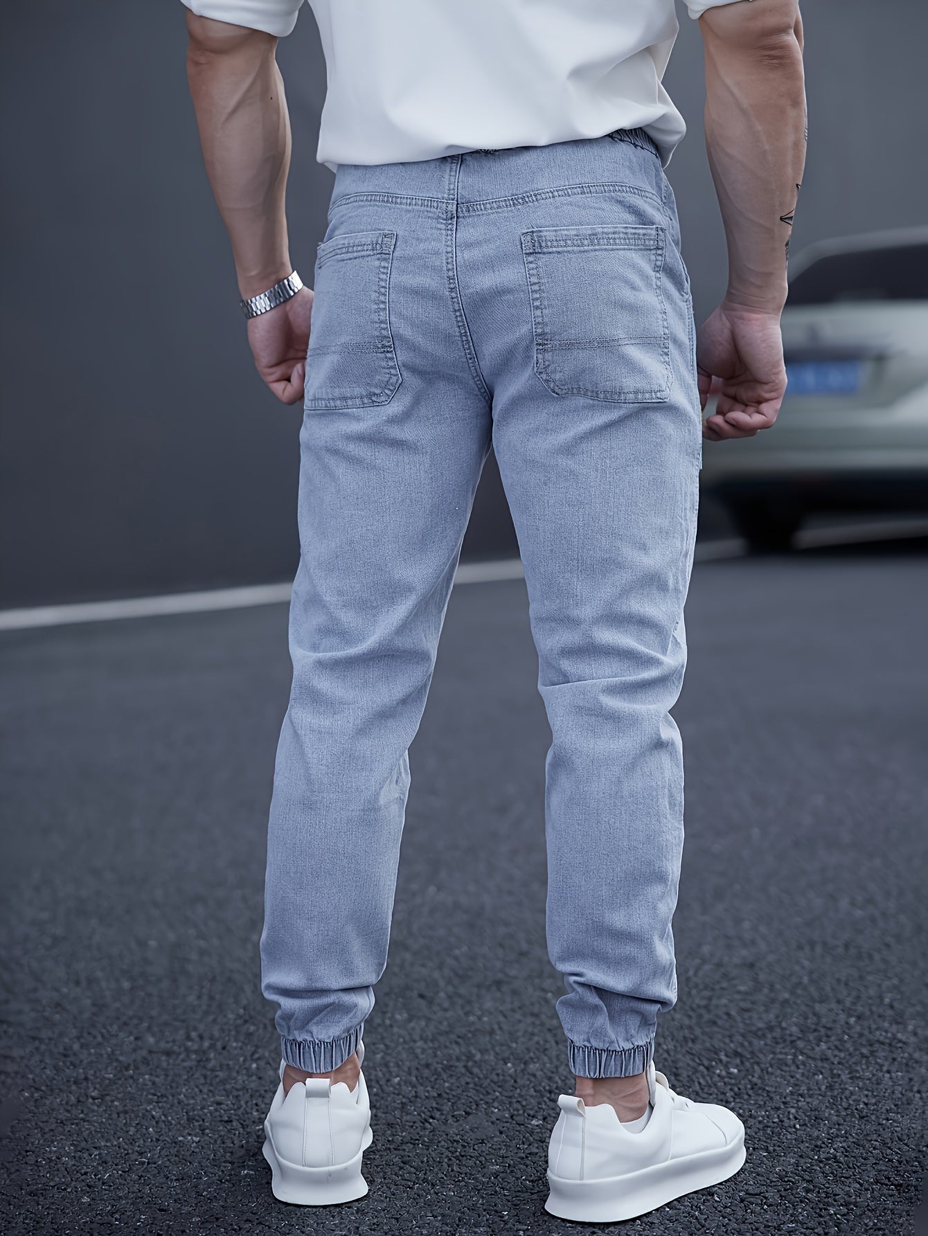 Brent Men's Tapered Cargo Joggers – Elastic Waist with Side Pockets