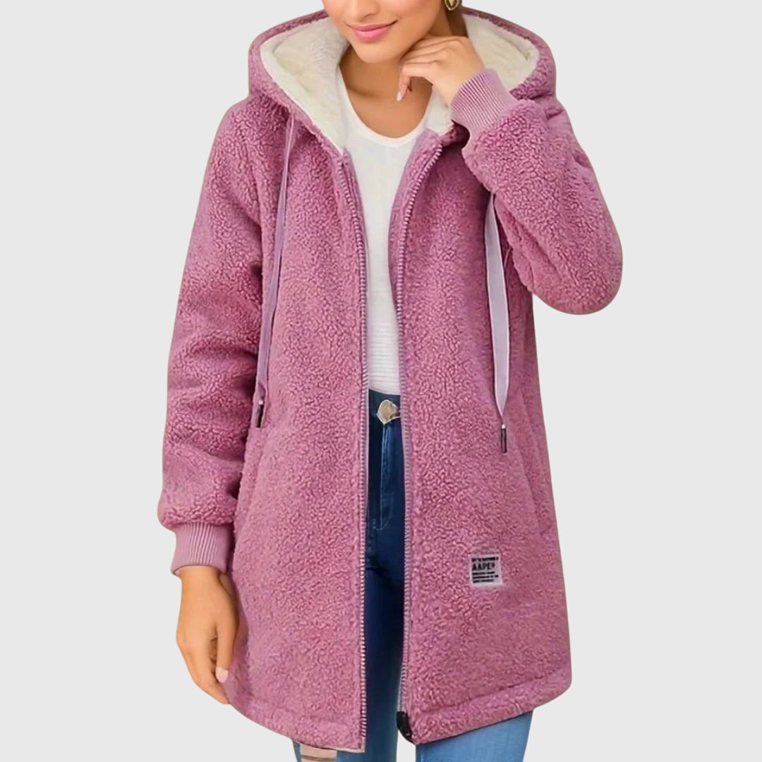 Brigitte Women's Relaxed Fit Fleece Jacket – Cozy Warmth for Chilly Days