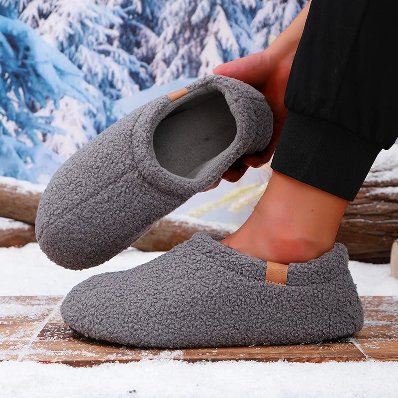 Frostelle Unisex Teddy Fleece Slides – Ultra-Soft Plush Comfort for Indoor & Outdoor Use