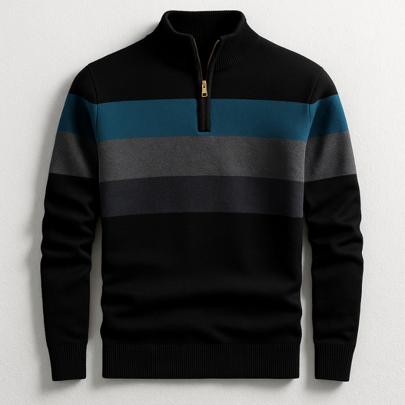 Enzo Men's Pullover with Quarter-Zip