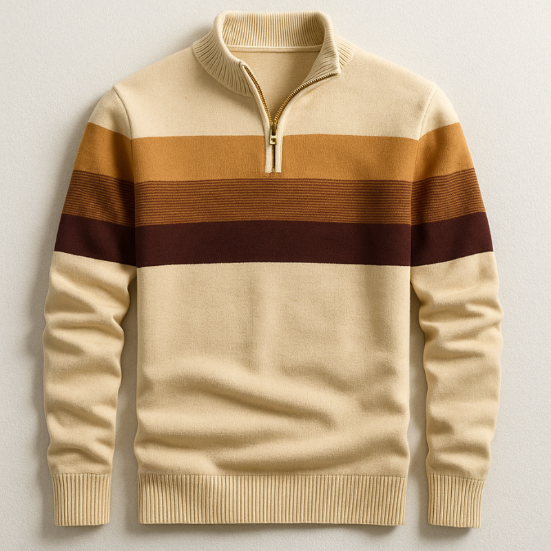 Enzo Men's Pullover with Quarter-Zip