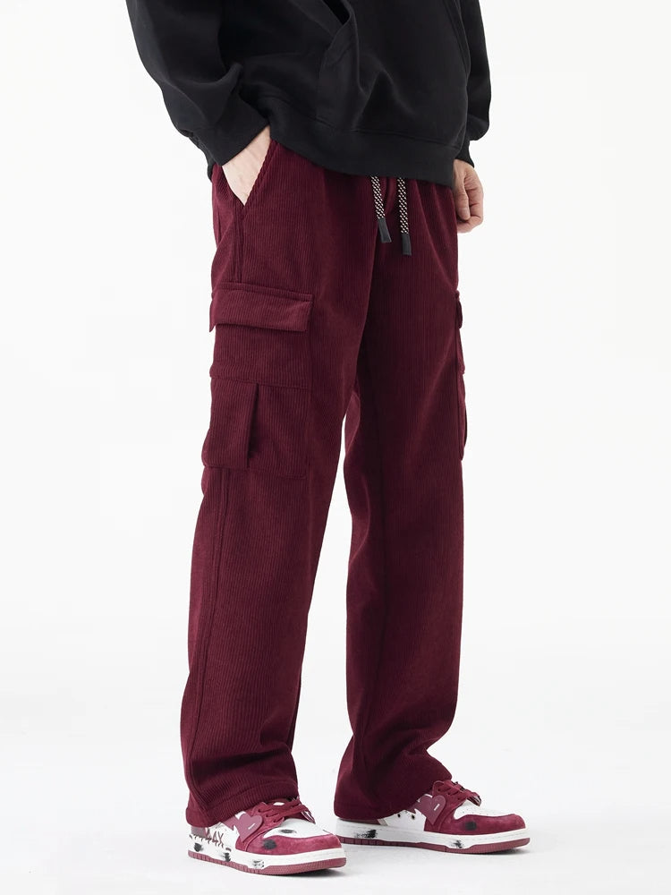 Hayes Tapered Corduroy Cargo Pants – Comfortable Stretch Fabric for Daily Wear