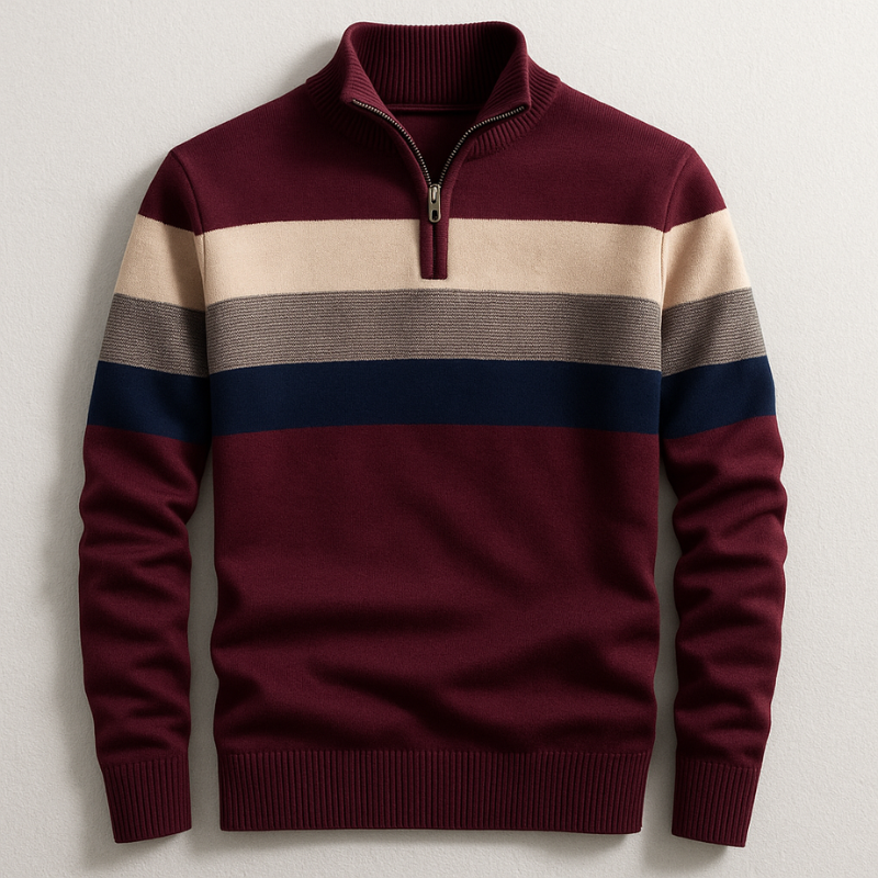 Enzo Men's Pullover with Quarter-Zip