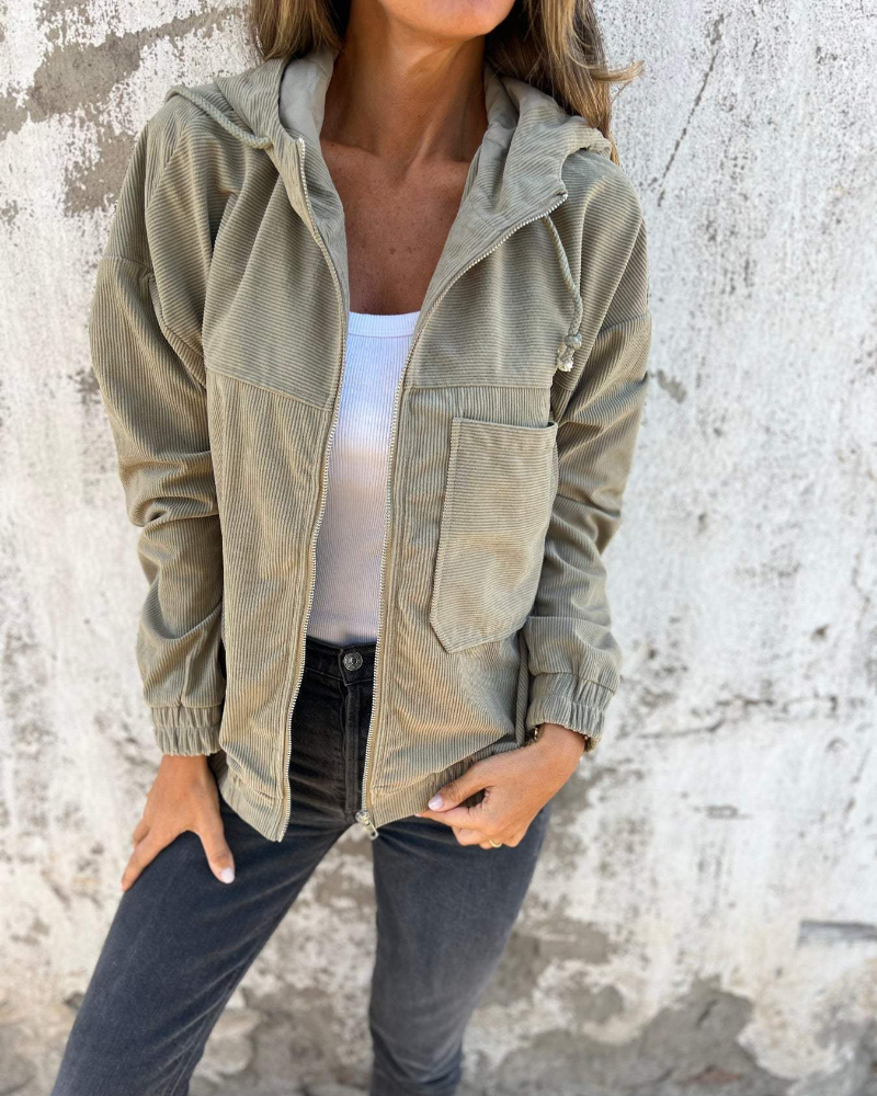 Clara Women's Velvet Lightweight Zip-Up Summer Jacket