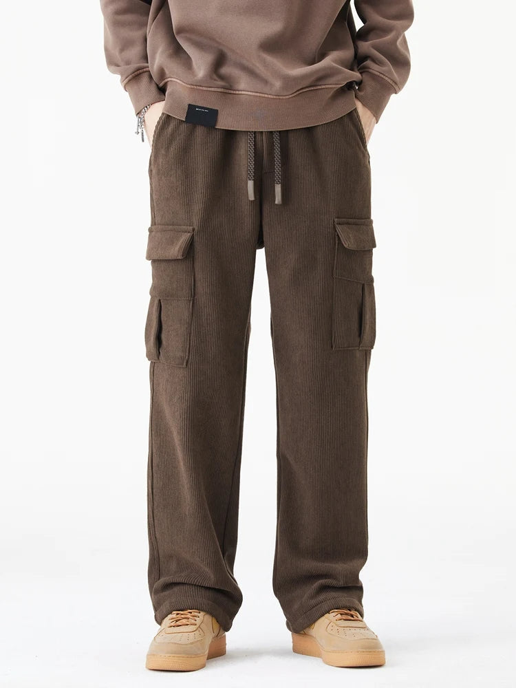 Hayes Tapered Corduroy Cargo Pants – Comfortable Stretch Fabric for Daily Wear