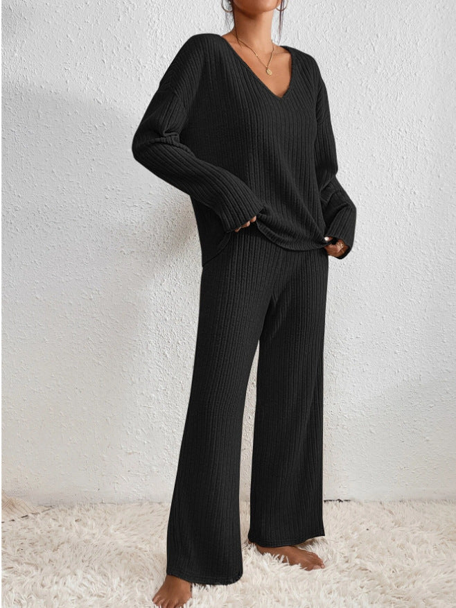 Athena Women's Cozy Knit Lounge Set – Soft Matching Top & Pants