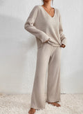 Athena Women's Cozy Knit Lounge Set – Soft Matching Top & Pants