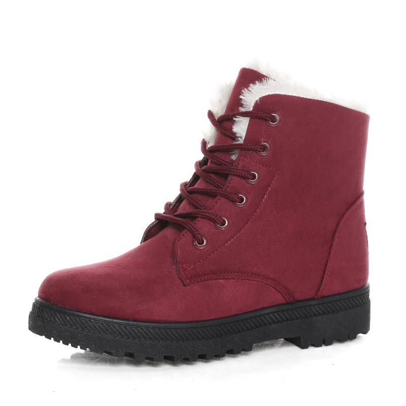 Icelandic Women's Winter Boots – Suede Boots with Plush Fur Lining