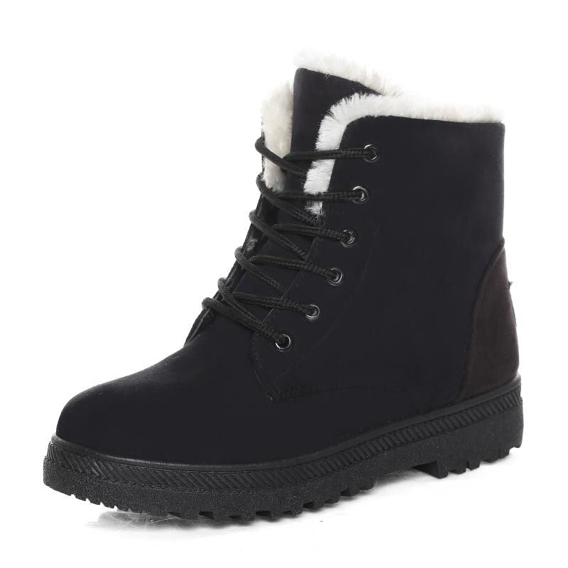 Icelandic Women's Winter Boots – Suede Boots with Plush Fur Lining