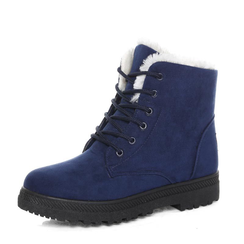Icelandic Women's Winter Boots – Suede Boots with Plush Fur Lining