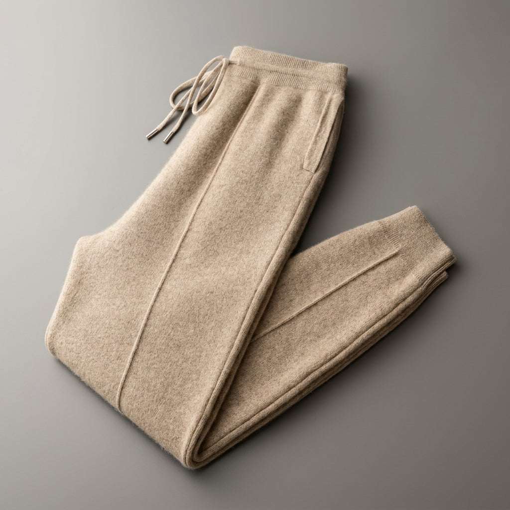 Stefano Knit Drawstring Trousers – Relaxed Tapered Lounge Pants