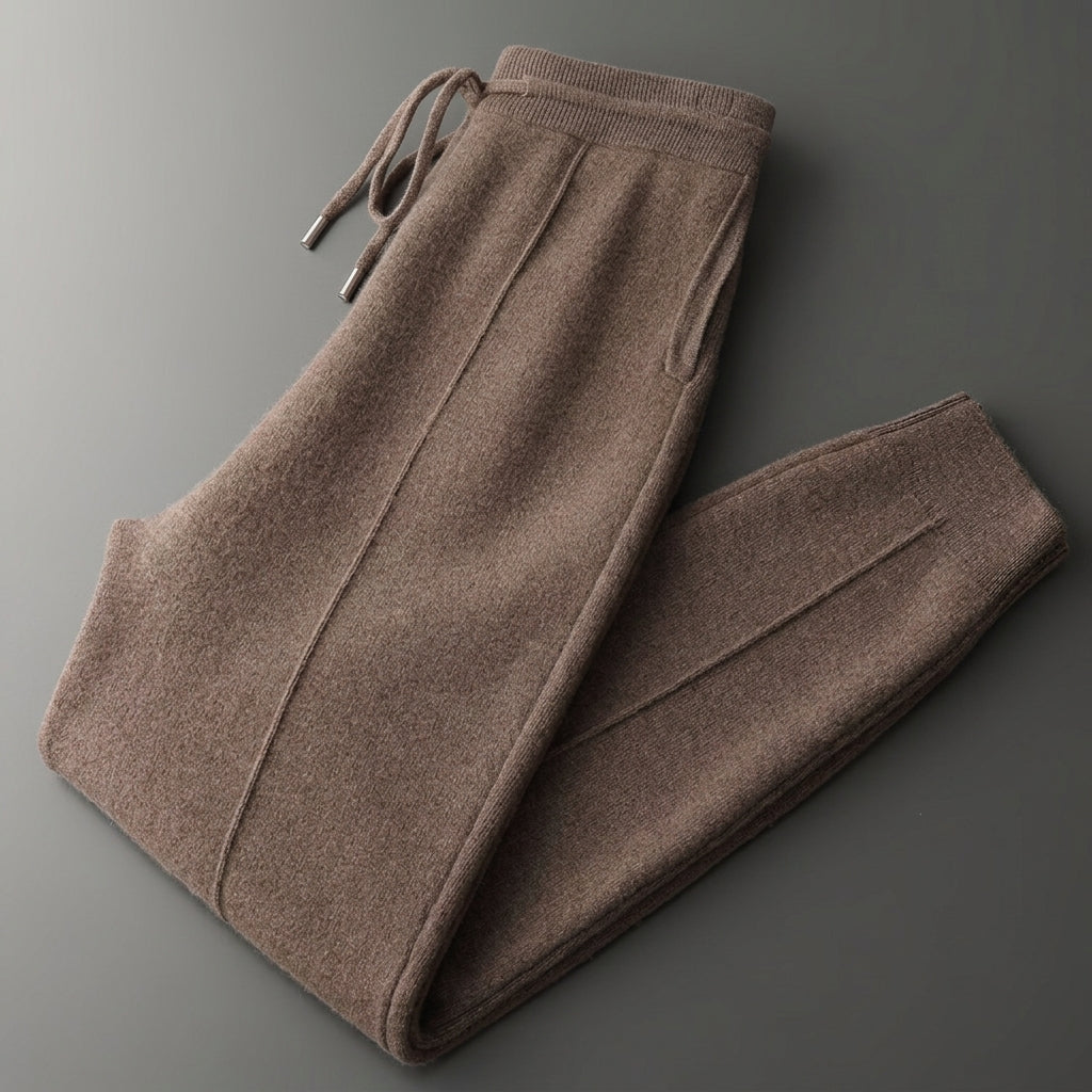 Stefano Knit Drawstring Trousers – Relaxed Tapered Lounge Pants