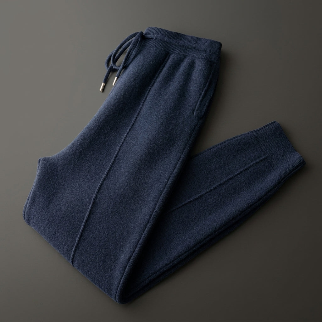 Stefano Knit Drawstring Trousers – Relaxed Tapered Lounge Pants
