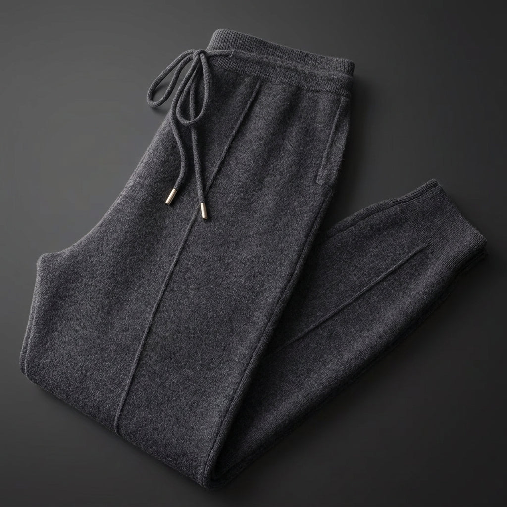 Stefano Knit Drawstring Trousers – Relaxed Tapered Lounge Pants