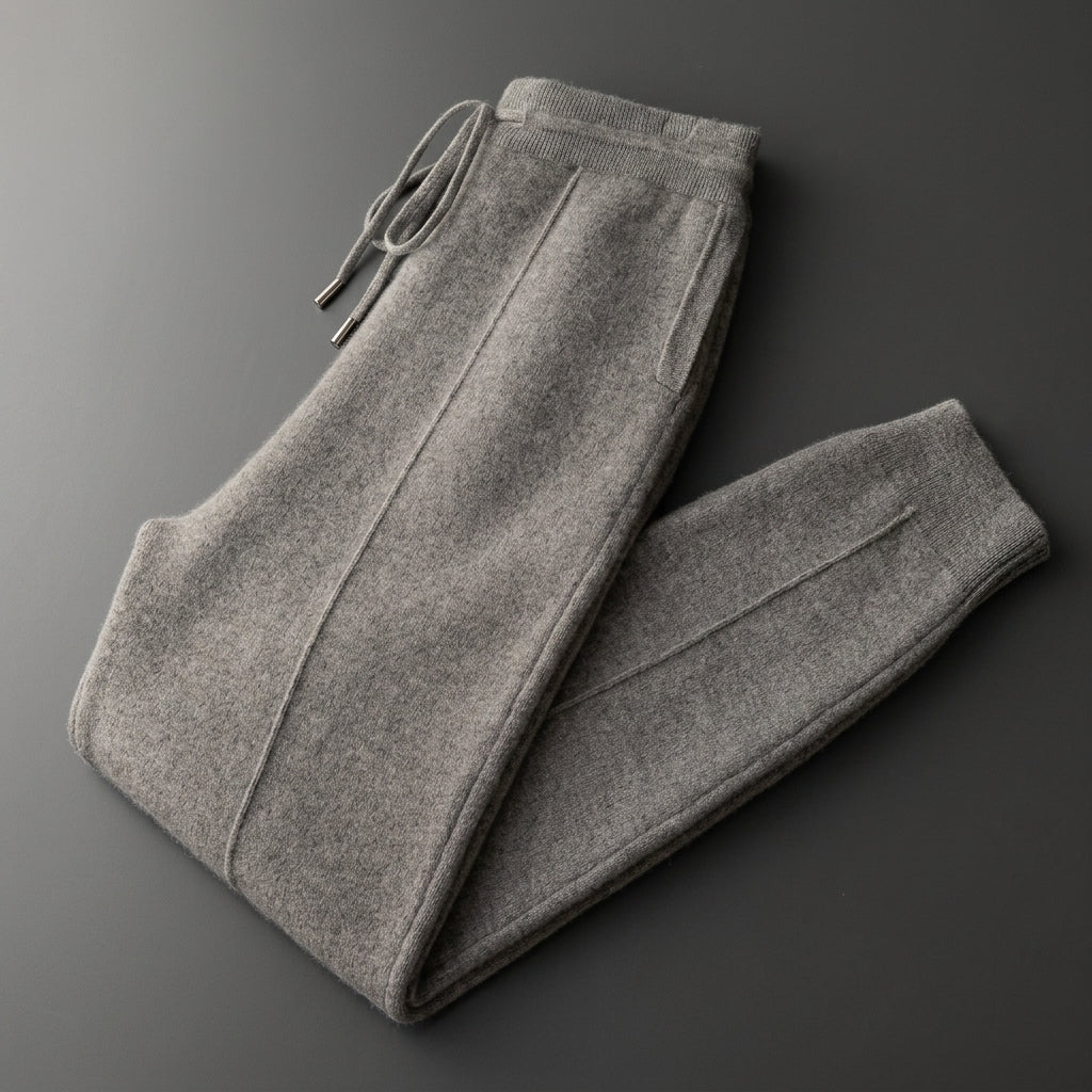 Stefano Knit Drawstring Trousers – Relaxed Tapered Lounge Pants