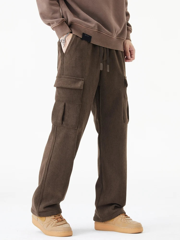 Hayes Tapered Corduroy Cargo Pants – Comfortable Stretch Fabric for Daily Wear