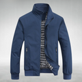 Giovanni Men's Casual Jacket – Classic Collar, Structured Cotton Blend