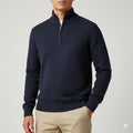 Ashton Men's Cotton Knit Quarter-Zip Pullover Sweater – Ideal for Layered Comfort