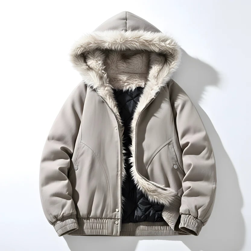 Bradley Men's Quilted Winter Hoodie – Plush-Lined Hooded Jacket