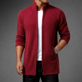 Hudson Men's Mid-Length Fleece Zip-Up Jacket for Cold Weather