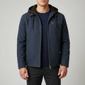 Beckham Men's Lightweight Windbreaker with Fleece-Lined Hood