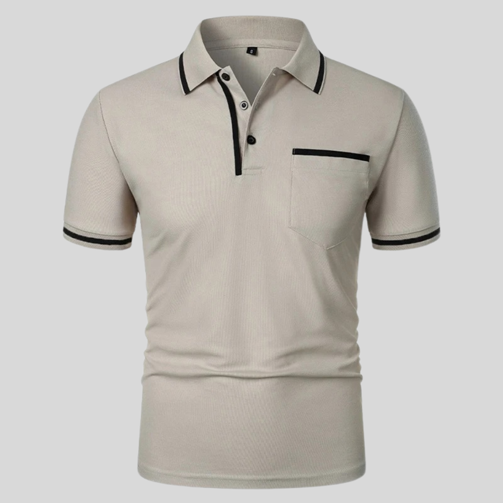Dexter Polo - Fitted Cotton Blend Short-Sleeve Shirt
