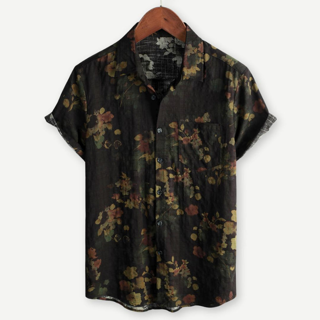 Rafael Lightweight Floral Button Up Shirt – Relaxed Fit Casual Summer Top