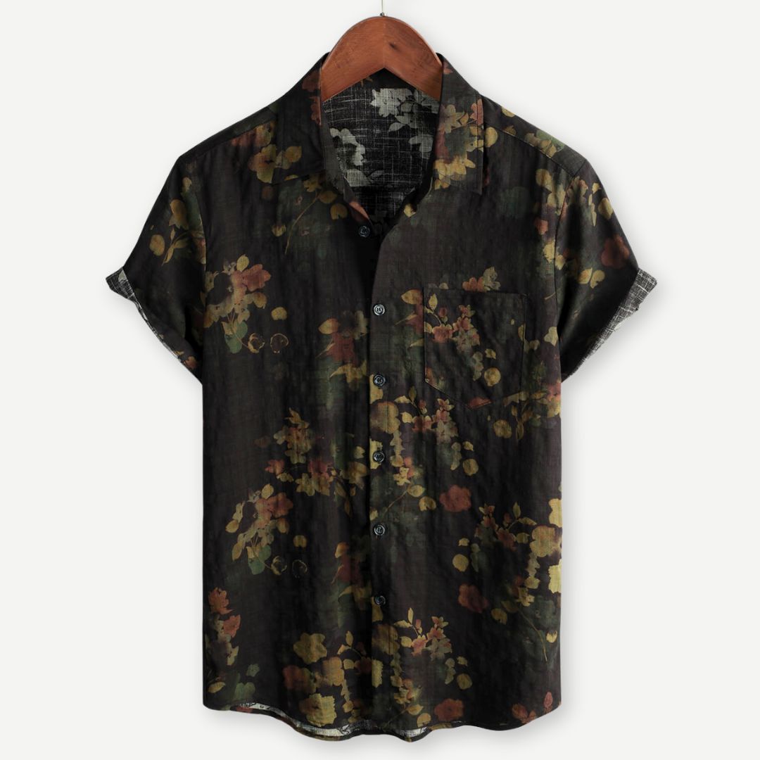 Rafael Lightweight Floral Button Up Shirt – Relaxed Fit Casual Summer Top