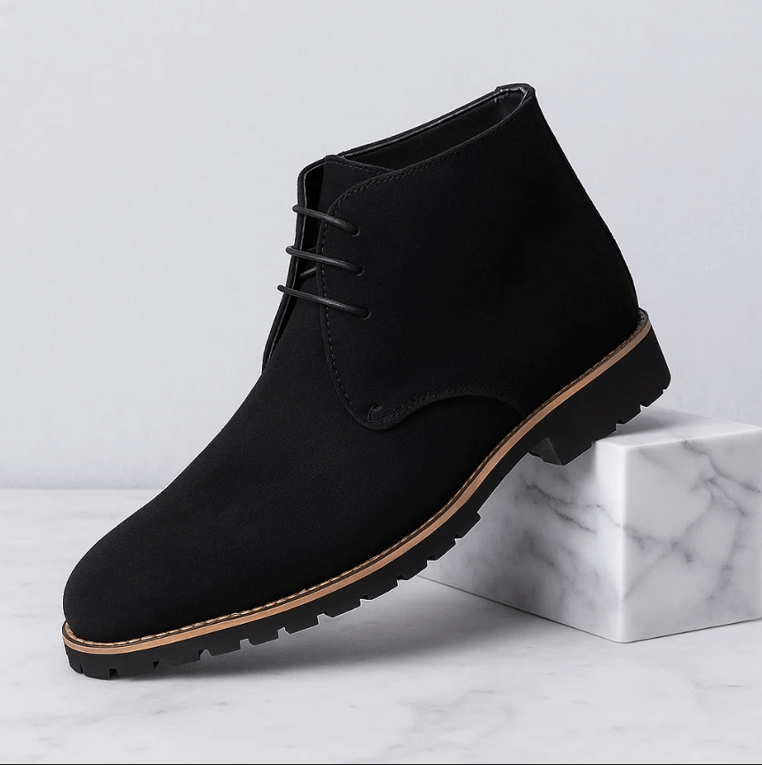 Dante Men's Suede Ankle Boots – Stylish Lug Sole Dress Footwear