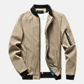 Dawson Men's Cotton Blend Bomber Jacket with Zip Pocket & Ribbed Trim