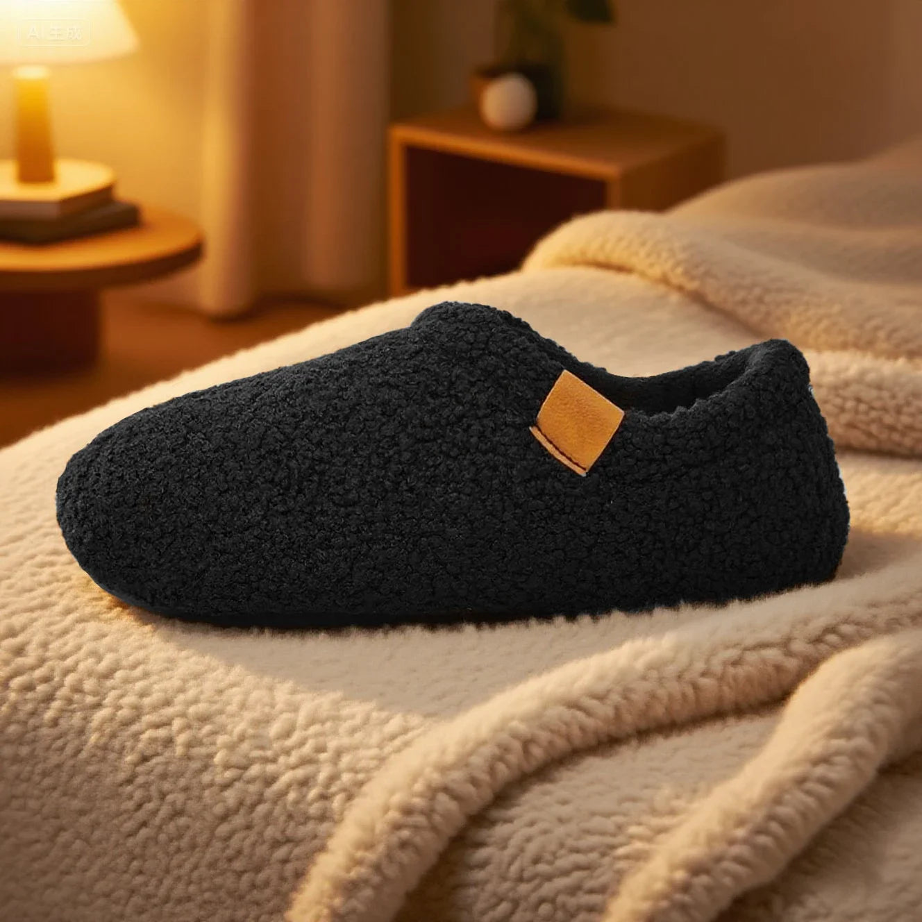 Frostelle Unisex Teddy Fleece Slides – Ultra-Soft Plush Comfort for Indoor & Outdoor Use