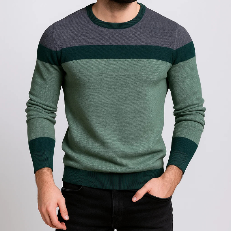 Declan Men's Crew Neck Sweater – Soft Cotton Knit Pullover