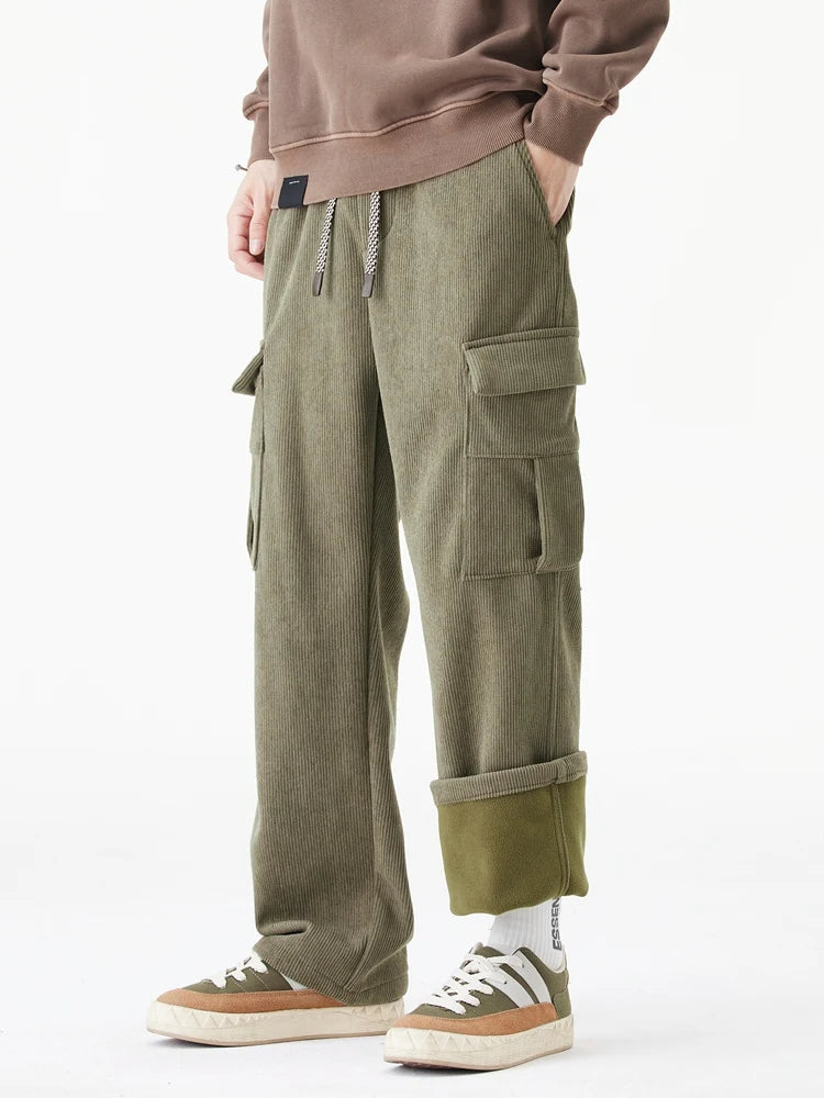 Hayes Tapered Corduroy Cargo Pants – Comfortable Stretch Fabric for Daily Wear