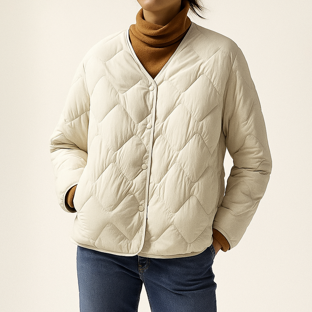 Cheska Women's Lightweight Quilted Down Jacket – Cozy Warmth for Chilly Days