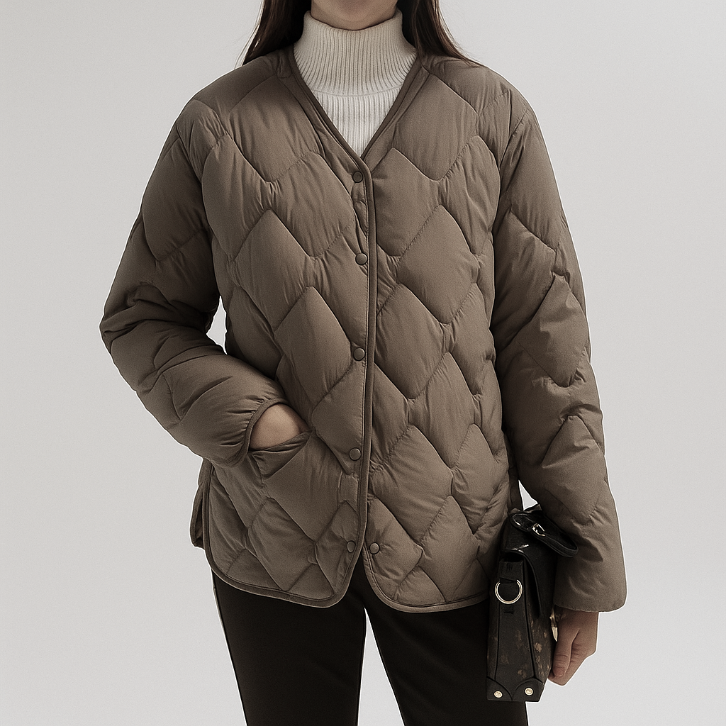 Cheska Women's Lightweight Quilted Down Jacket – Cozy Warmth for Chilly Days