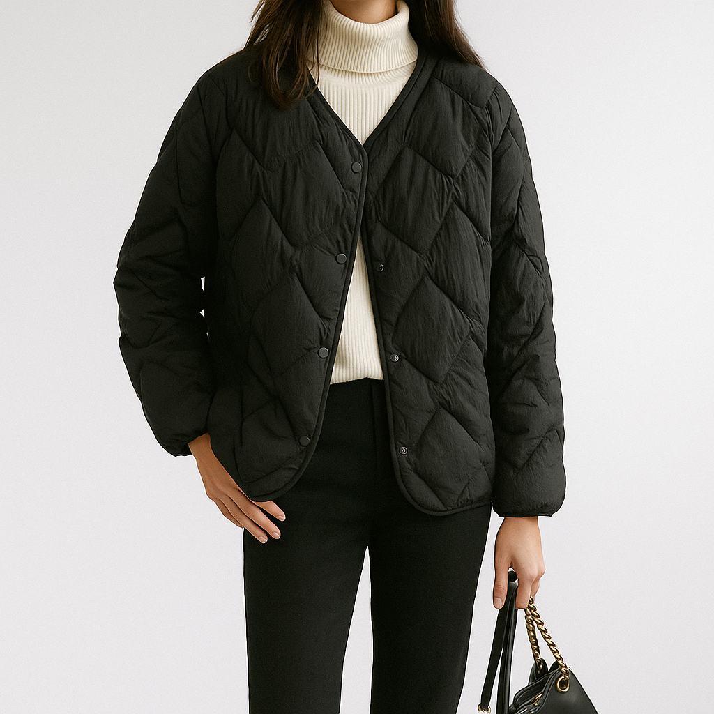 Cheska Women's Lightweight Quilted Down Jacket – Cozy Warmth for Chilly Days