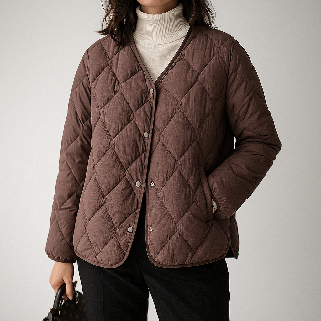 Cheska Women's Lightweight Quilted Down Jacket – Cozy Warmth for Chilly Days