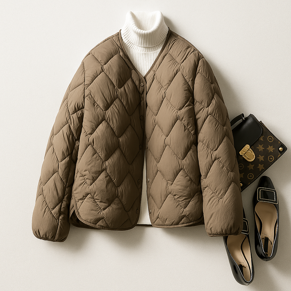 Cheska Women's Lightweight Quilted Down Jacket – Cozy Warmth for Chilly Days