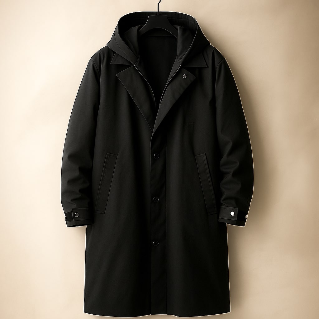 Ephraim Men's Cotton Layered Coat – Precision Tailored with Removable Insert