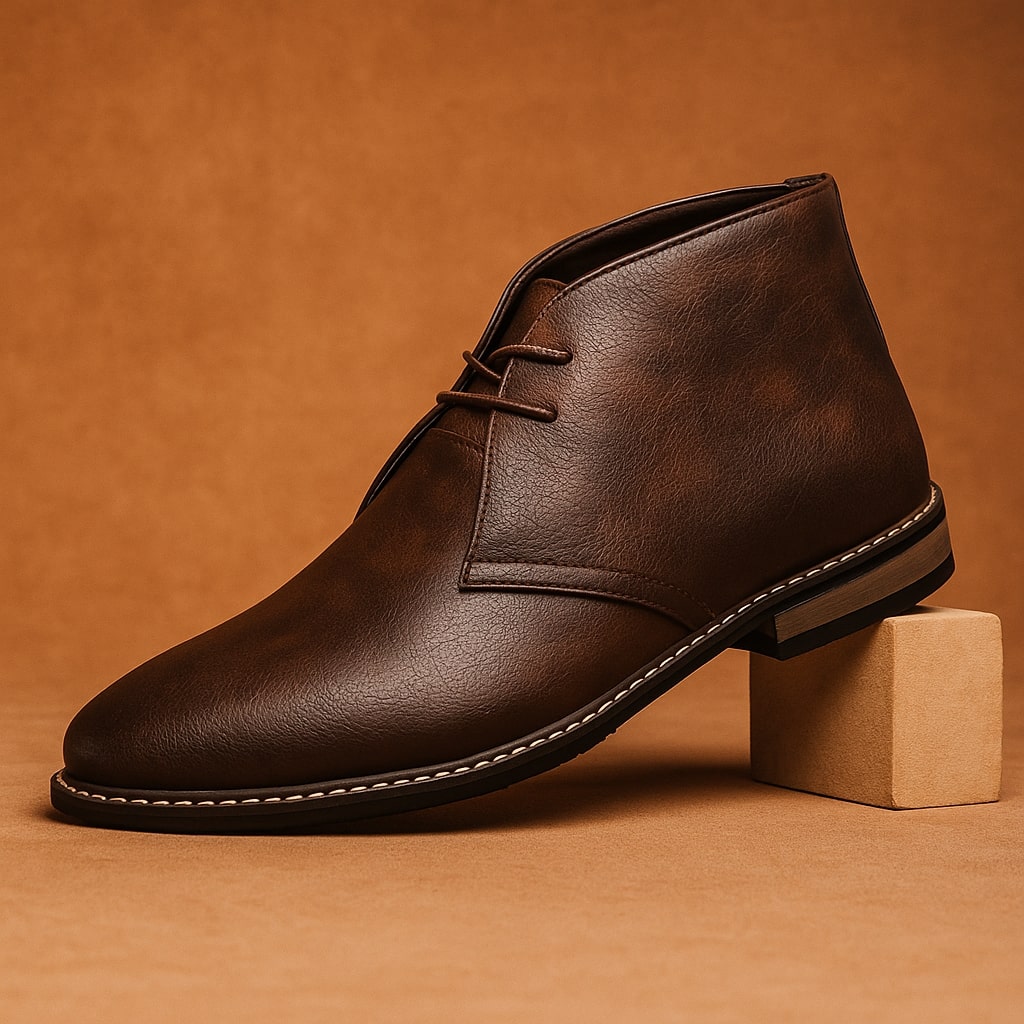 Guzman Men's Hand-Stitched Leather Chukka Boots – Durable Footwear