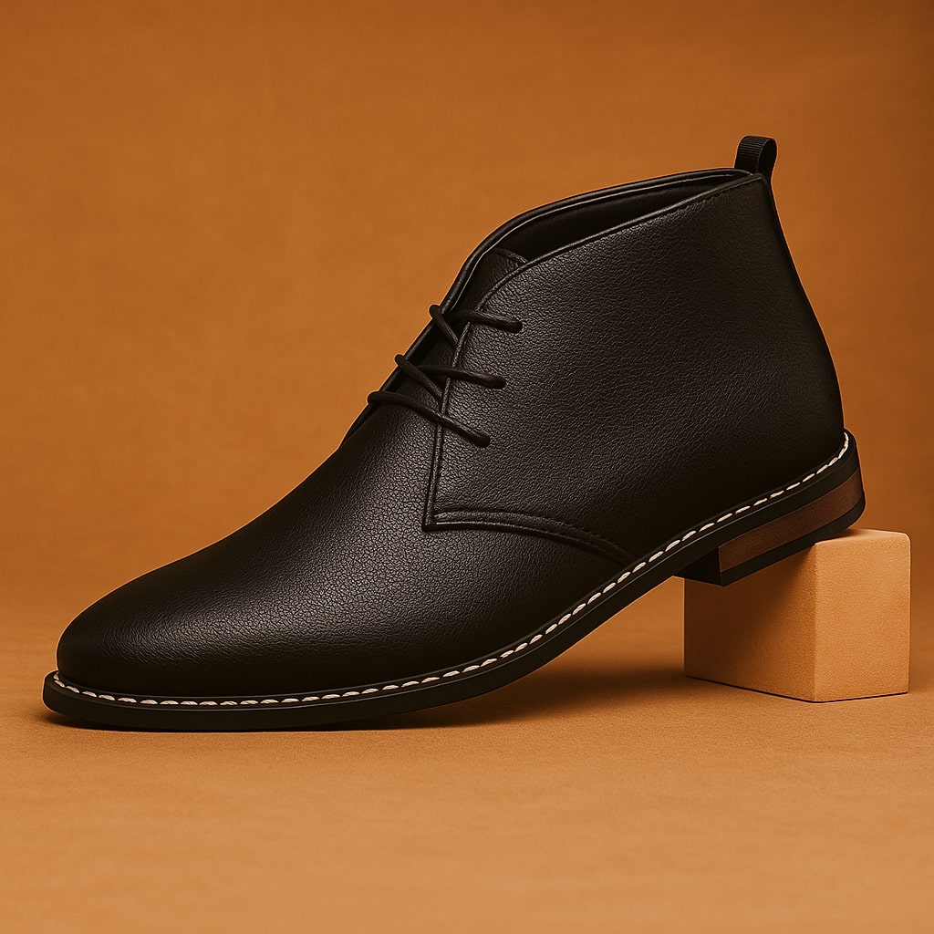 Guzman Men's Hand-Stitched Leather Chukka Boots – Durable Footwear