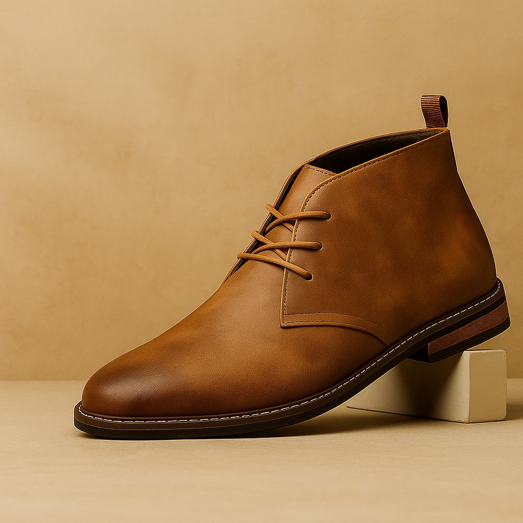 Guzman Men's Hand-Stitched Leather Chukka Boots – Durable Footwear